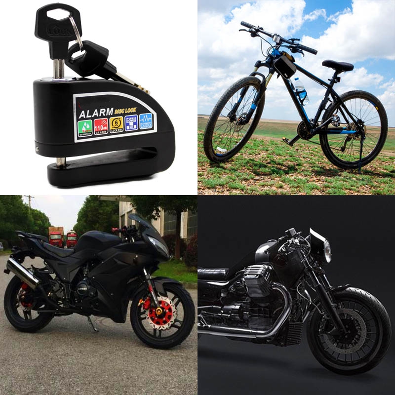 Verrou Disque avec Alarme de 110db, Antivol Bloque Disque 2Clés, pour Moto/Vélo/Scooter Verrou Disque avec Alarme de 110db, Antivol Bloque Disque 2Clés, pour Moto/Vélo/Scooter